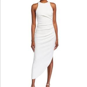 NWT Misha Collection Ida Ivory / Winter White Asymmetrical Dress Size 6